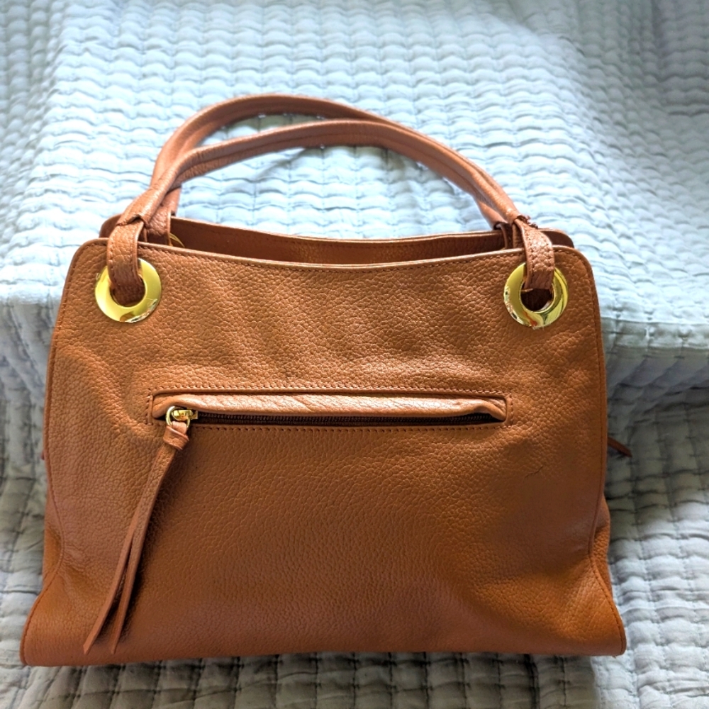 M London Eegant Tan Leather Handbag